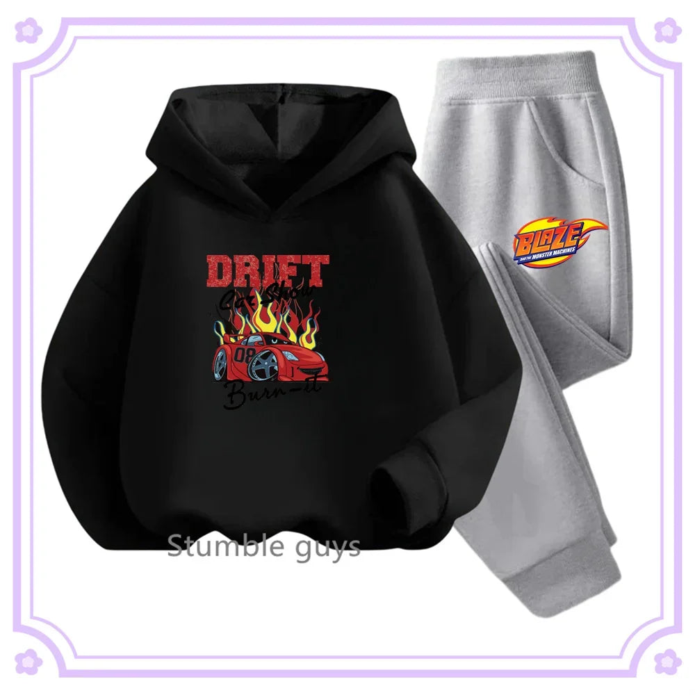 Cars Hoodie + Pants Set
