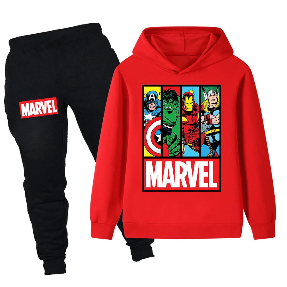 Marvel print long-sleeved + pants Set
