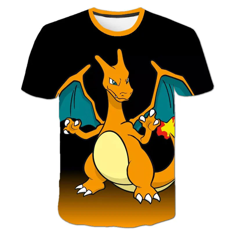 Pokemon Pikachu Kids T-Shirt - Cartoon Print Summer Tee Ages 3-12