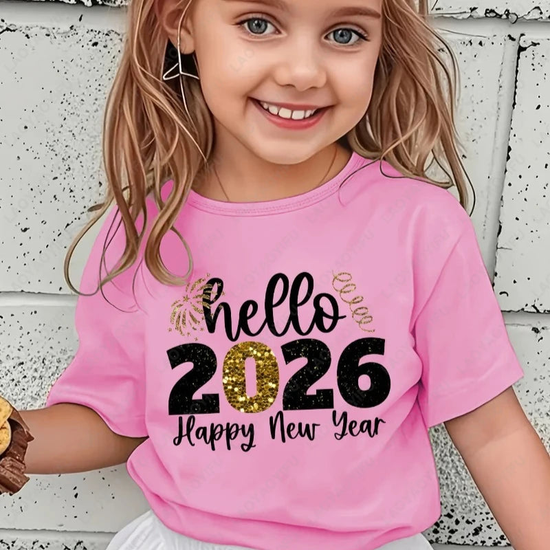 2026 New Year T-Shirt - Unisex Kids Celebration Tee