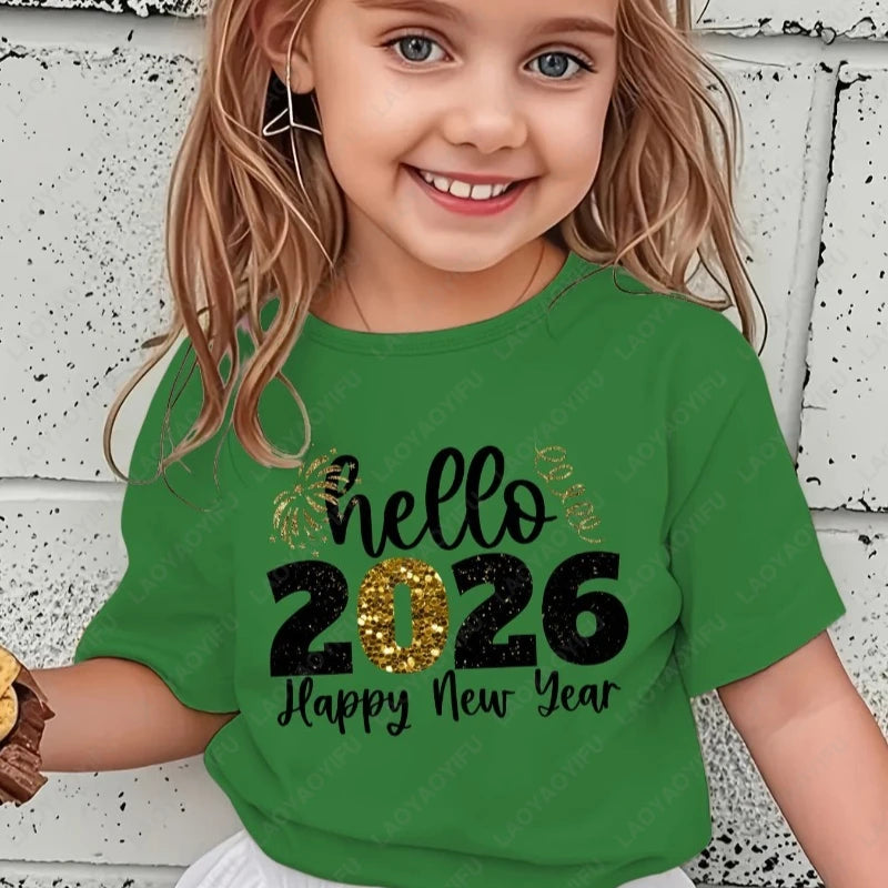 2026 New Year T-Shirt - Unisex Kids Celebration Tee